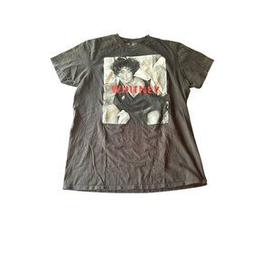 Whitney Houston Graphic T-Shirt M‎ 100% Cotton Black Short Sleeve Unisex